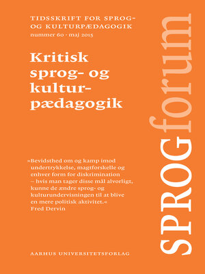 cover image of Kritisk sprog- og kulturpædagogik